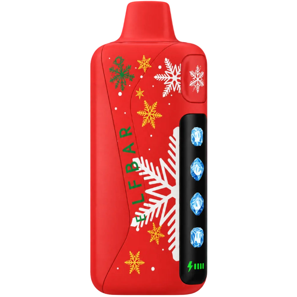 ELFBAR Ice King Pro disposable vape in Strawberry Watermelon flavor, shown next to its retail packaging box on a white background with the flavor name printed below.