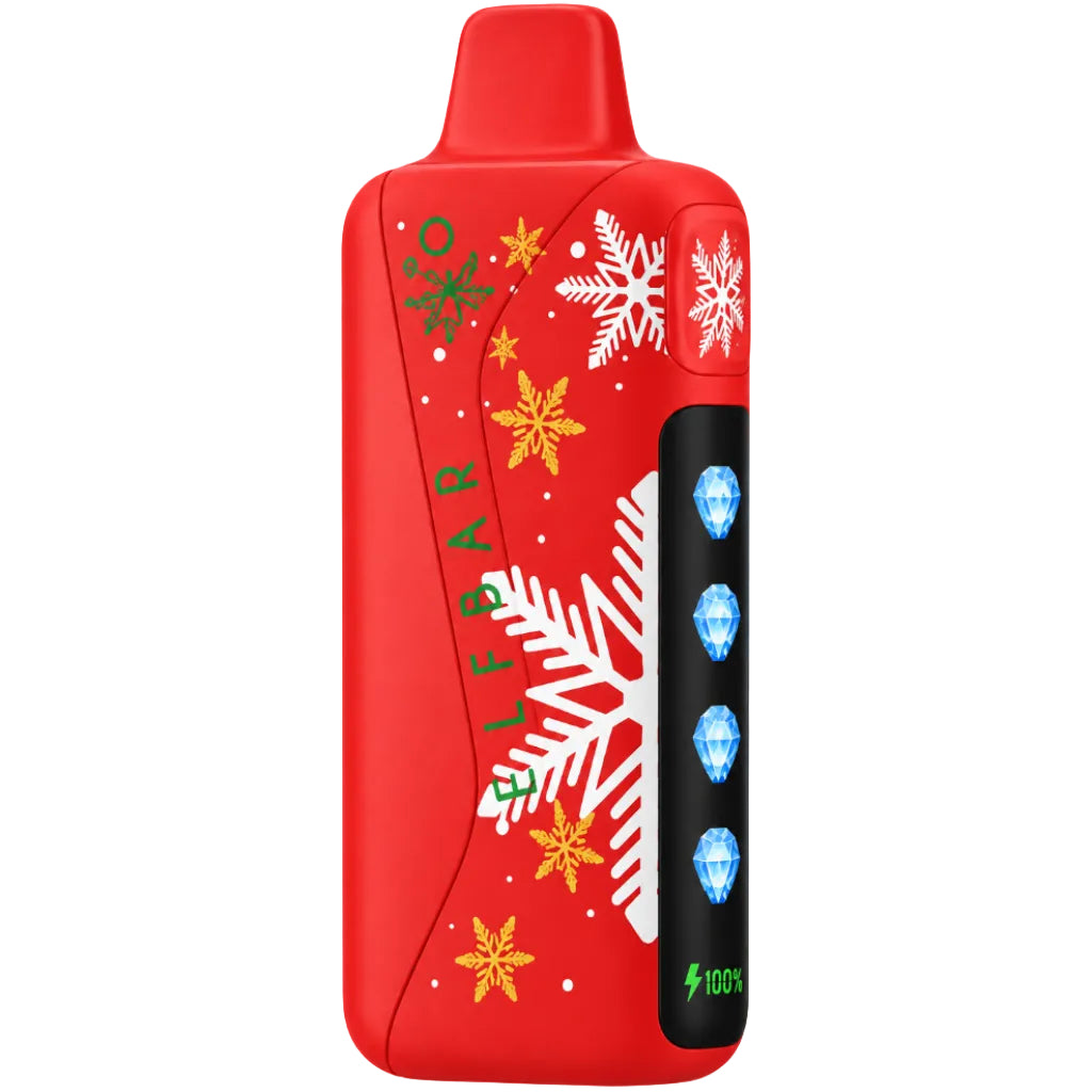 ELFBAR Ice King Pro disposable vape in Watermelon Ice flavor, shown next to its retail packaging box on a white background.