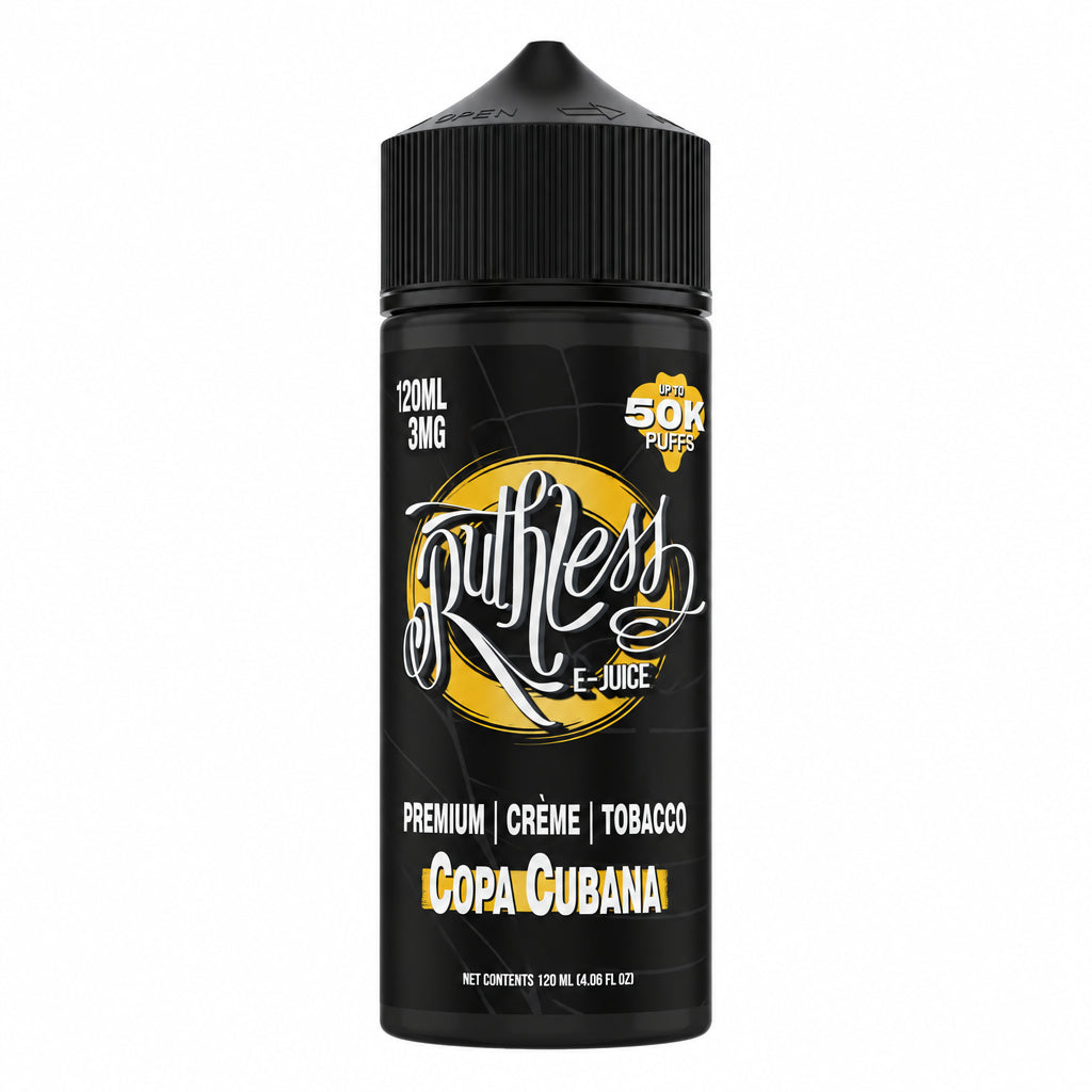 Ruffless E-Juice Copa Cubana bottle on a white background